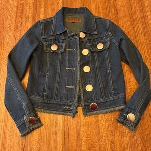 DE@lijeans (Diesel) women’s like new denim jacket with distressed trim. size S
